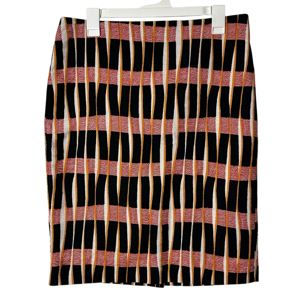 Ann Taylor Factory Abstract Print Pencil Skirt 10